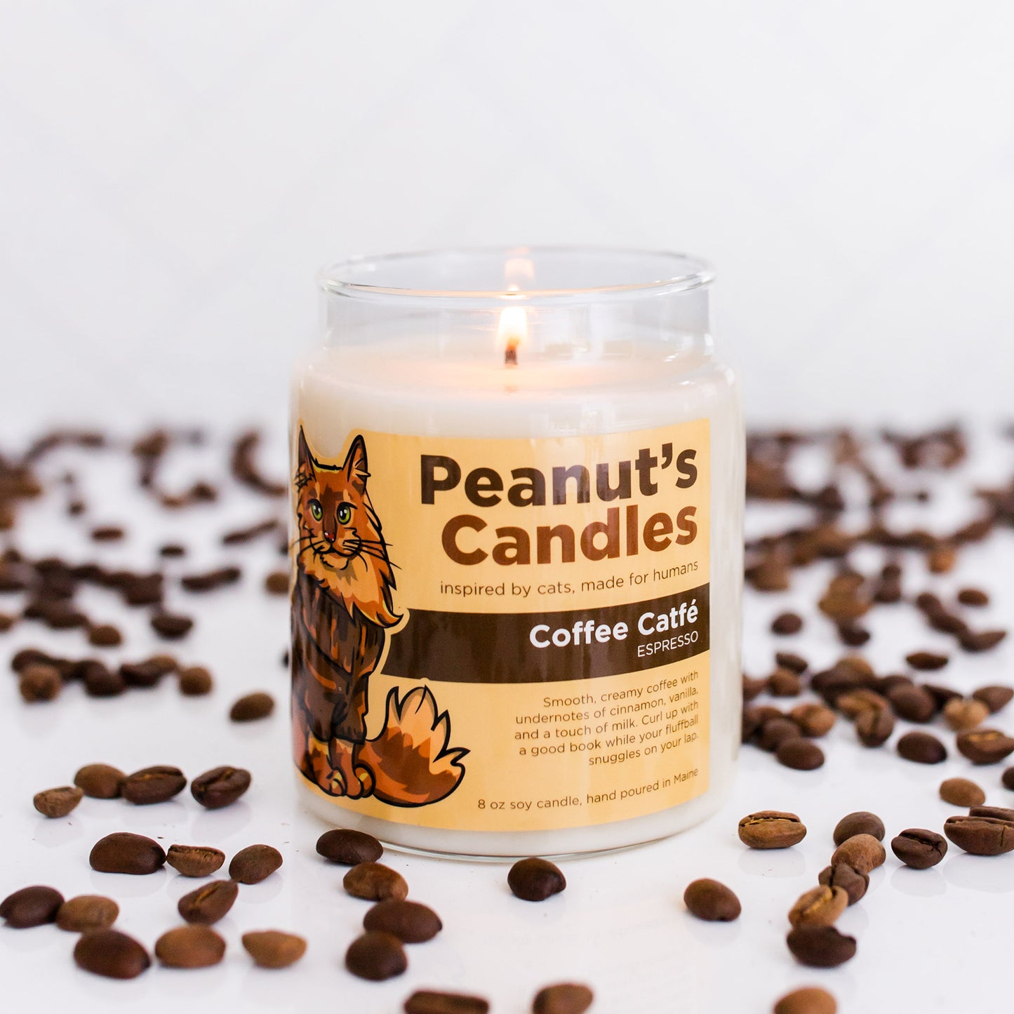 Coffee Catfé 8 oz Soy Candle